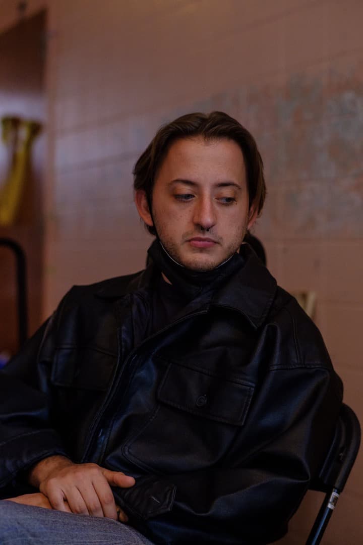 Behind the scenes photo 83 from Clone Cops production showing sound mixer hunter vickers on the set of clone cops